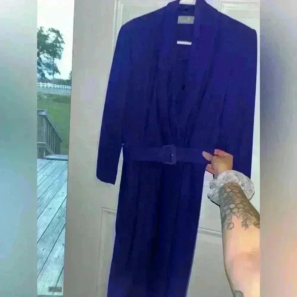 Vintage Liz Claiborne long sleeved purple dress size 8